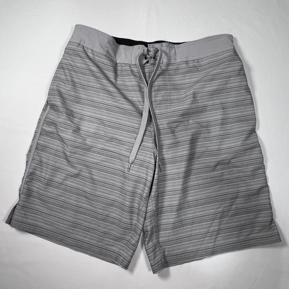 OP Ocean Pacific-Mens Med Board‎ Shorts-Swim Trunks 32/34 Gray Pockets